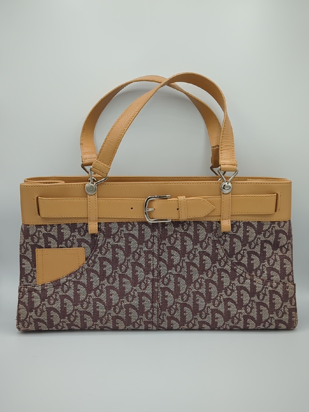 Vintage Dior Denim Trotter Monogram Handbag